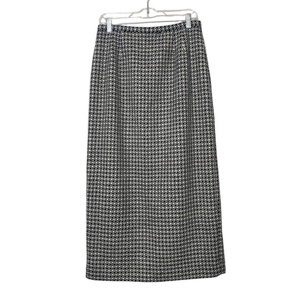 Talbots Dresses & Skirts - Vintage Talbots 100% Italian Wool Lined Houndstooth Pencil Skirt Women's Size 12